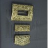 GILT Thistle Cross Belt Buckle Set