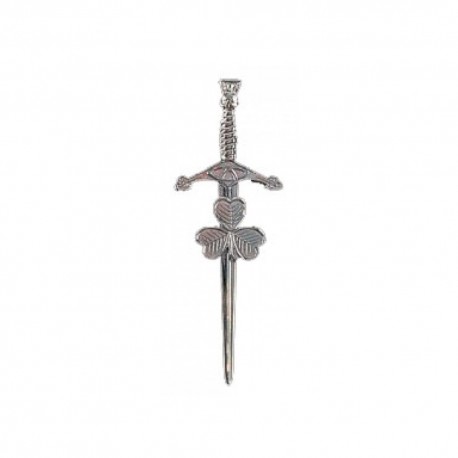 Shamrock Swords Kilt Pin