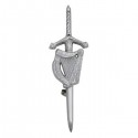 Irish Harp Swords Kilt Pin