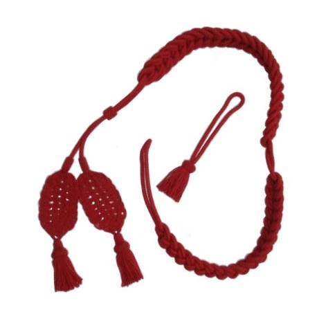 Red Wool Bearskin Hat Cords