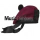 Airborne Maroon Balmoral Hat with Black Ball Pom Pom