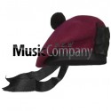 Airborne Maroon Balmoral Hat with Black Ball Pom Pom