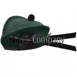 Special Forces Green Glengarry Hat with Green Ball Pom Pom