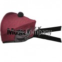 Airborne Maroon Glengarry Hat with Black Ball Pom Pom