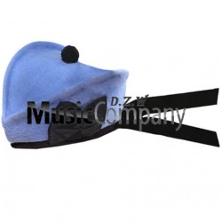 Sky Blue Glengarry Hat with Black Ball Pom Pom