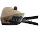 Desert Tan Glengarry Hat with Brown Ball Pom Pom