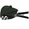 Diced Special Forces Green Glengarry Hat with Dark Green Ball Pom Pom