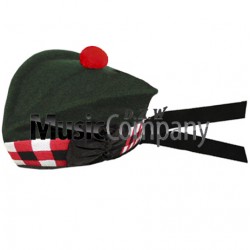 Diced Special Forces Green Glengarry Hat with Dark Green Ball Pom Pom