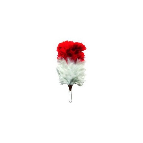 Red/White Feather Hackle Plume