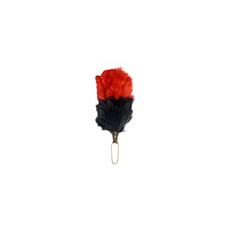 Red/Black Feather Hackle Plume