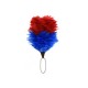 Red/Blue Feather Hackle Plume