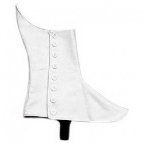 White Military Style Regimental pipe band Spat with White Buttons