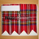 Royal Stewart Tartan Scottish/Highland Kilt Sock Flashes