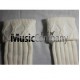 White Scottish/Highland Wool Kilt Hose/Sock