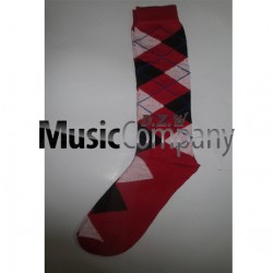 Red/White/Black Scottish/Highland Wool Kilt Hose/Sock