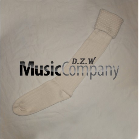 White Bobble Scottish/Highland Wool Kilt Hose/Sock