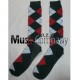 Green/Red/White Scottish/Highland Wool Kilt Hose/Sock