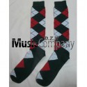 Green/Red/White Scottish/Highland Wool Kilt Hose/Sock
