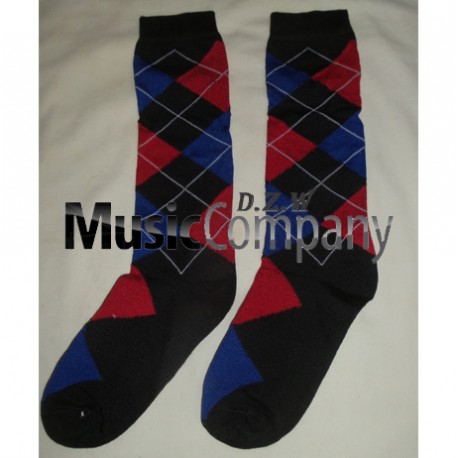 Black/Red/Blue Scottish/Highland Wool Kilt Hose/Sock