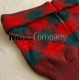 Scottish/Highland Green and Red Diced Wool kilt Hose Top