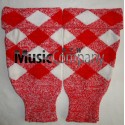 Scottish/Highland Red and White Diced Wool kilt Hose Top