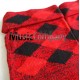 Scottish/Highland Red and Black Diced Wool kilt Hose Top