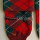 Scottish/Highland Royal Stewart Tartan Diced Wool kilt Hose Top