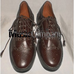 Dark Brown Ghillie Brogues Leather Upper with Leather Sole