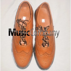 Tan Brown Ghillie Brogues Leather Upper with Leather Sole