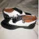 Black/White Ghillie Brogues Leather Upper with Leather Sole