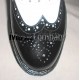 Black/White Ghillie Brogues Leather Upper with Leather Sole