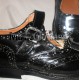 Black Silver Buckle Kilt Ghillie Brogues with PVC Sole