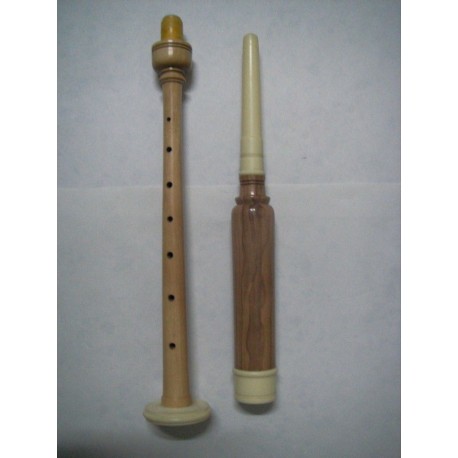 Engraved African Blackwood or Ebony wood Practice Chanter