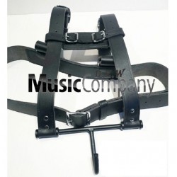 Bass Drum Harness Black Leather