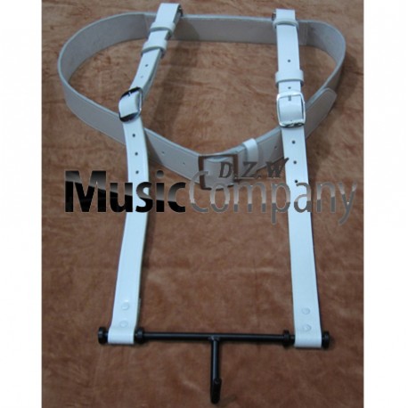 Bass Drum Harness White Leather
