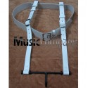 Bass Drum Harness White Leather