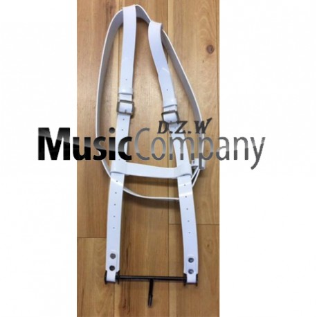 White Gloss PVC Bass Drum Harness