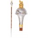 Engraved Head Drum Major Mace Stick