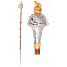Engraved Head Drum Major Mace Stick