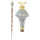 Engraved Head Drum Major Mace Stick