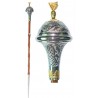 Engraved Head Drum Major Mace Stick