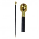 Black Leather Coated Officer Stick 24 inch long length